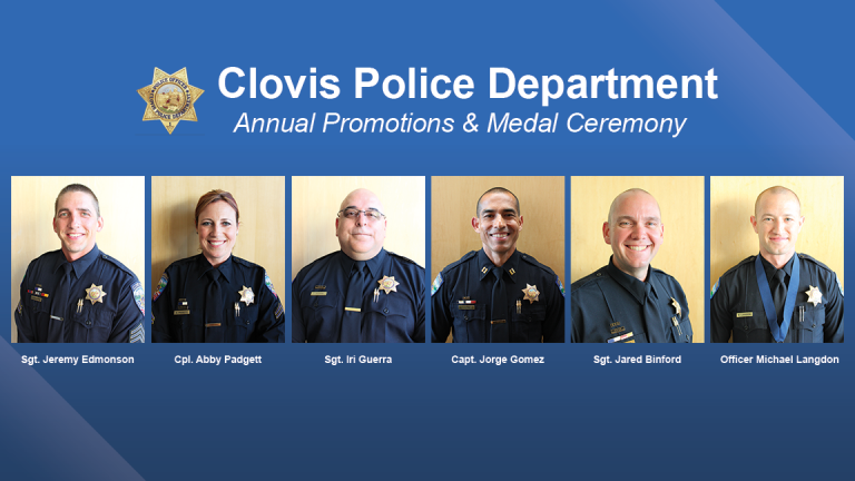 Clovis police officers get promotions and awards