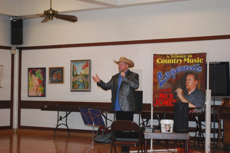 Nick Jones entertains Clovis Senior Center with country music tribute