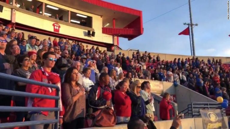 Clovis softball crowd takes national anthem matter into its own hands