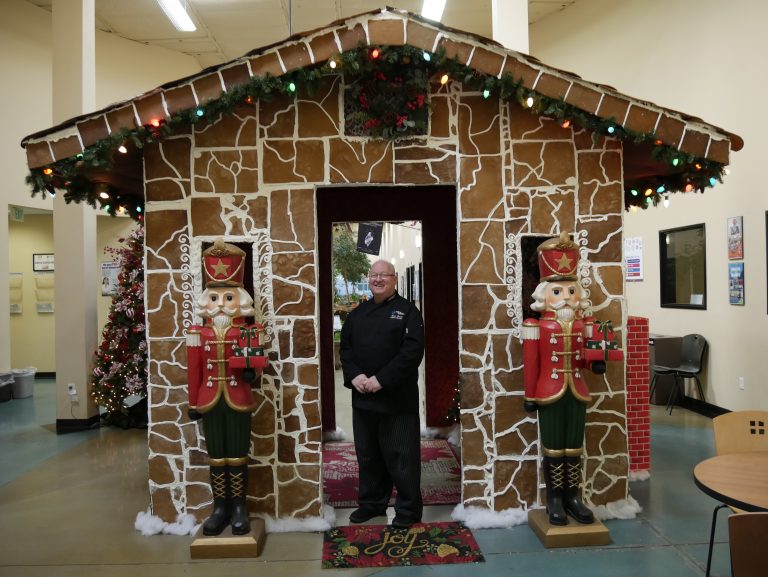 Institute of Technology students build life-size gingerbread house