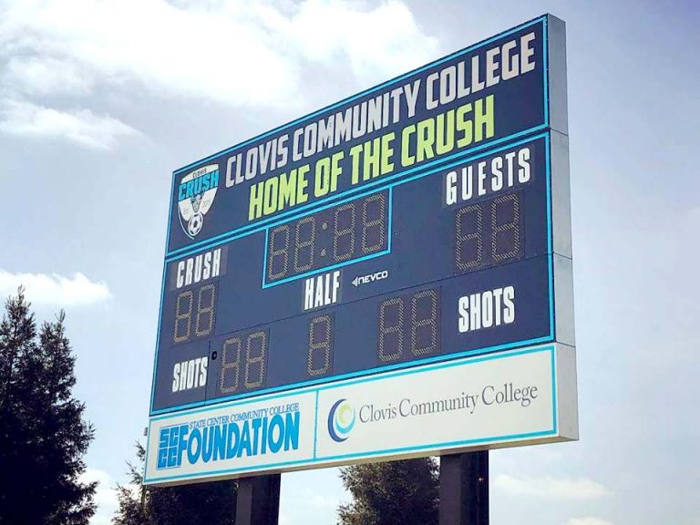 Clovis Community College has a new scoreboard
