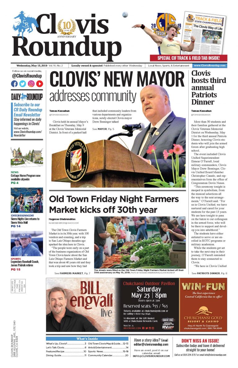 Clovis Roundup – May 15, 2019