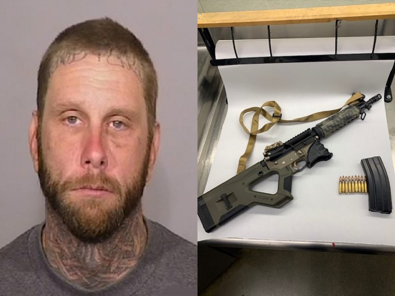 Traffic stop nets parolee gang member with AR-15 style rifle
