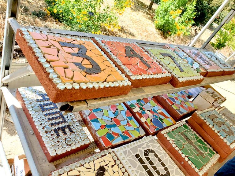Mosaic Workshop Delight Kids at the Clovis Botanical Garden
