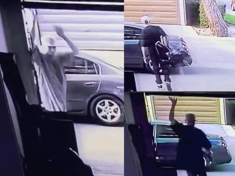 Burglary Suspect Caught on Camera Stealing Tools (Video)