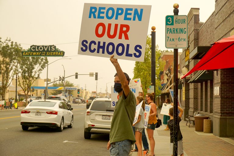 Parents, Teachers, and Children Rally for Reopening Schools