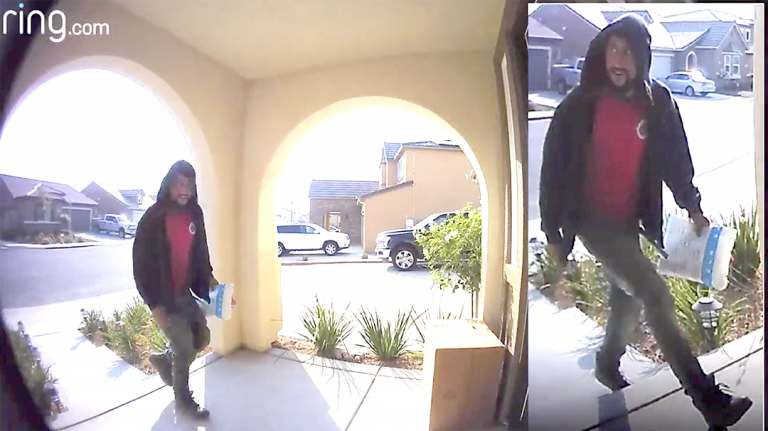 Porch Thief Caught on Video Stealing in East Clovis