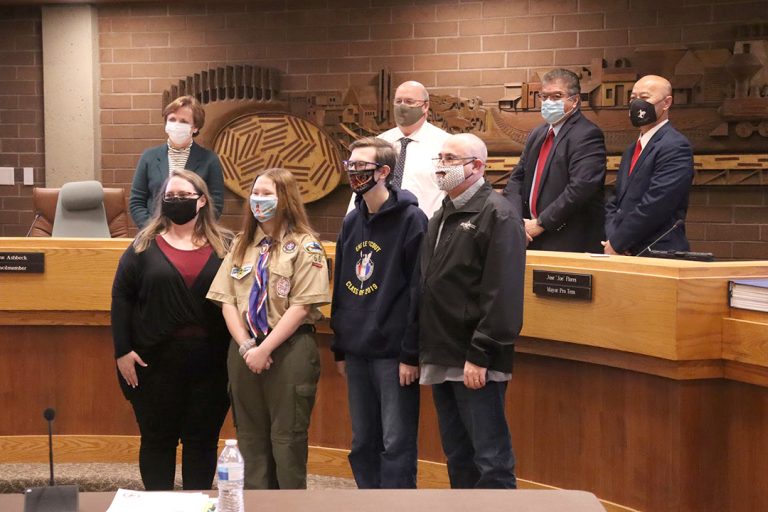 City Council Honors First Girl to Receive Eagle Scout Rank