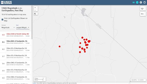 Earthquakes Rattle California-Nevada, Reaches Central Valley