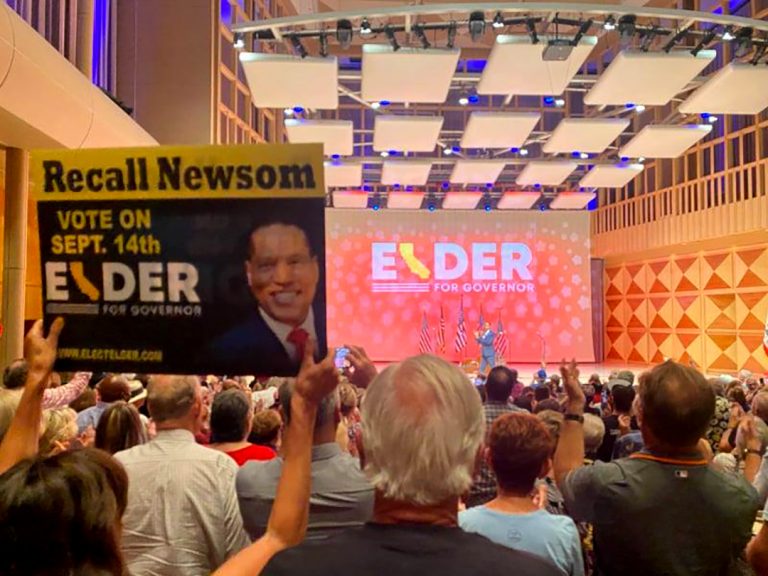California Republican Candidate Larry Elder Holds Rally in Clovis