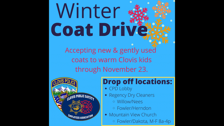 Clovis PD Hosts Coat Drive for Children in Need