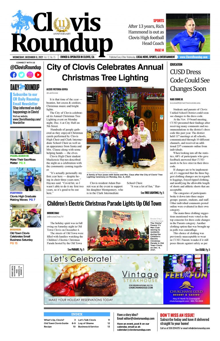 Clovis Roundup – December 8, 2021