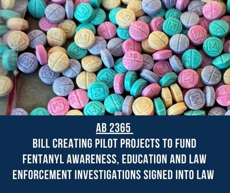 New Law Creates Fentanyl Awareness and Grant Program For Local Law Enforcement