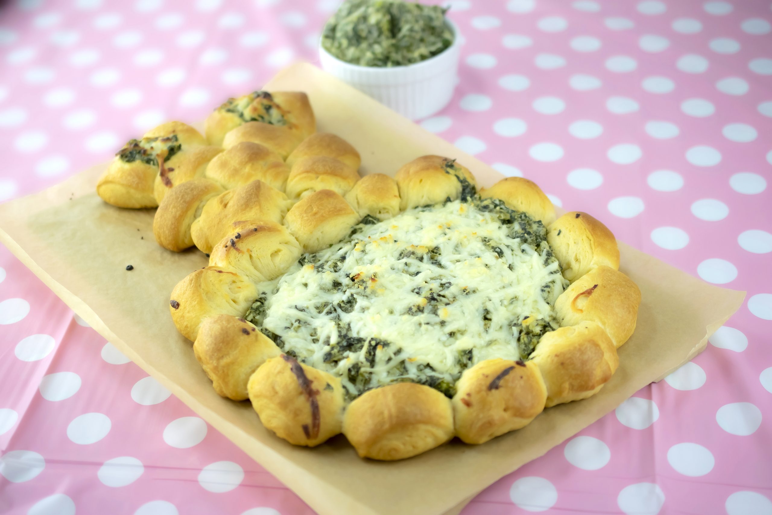 Recipe Easter Bunny Rolls with Spinach Dip, Citrus Watermelonade