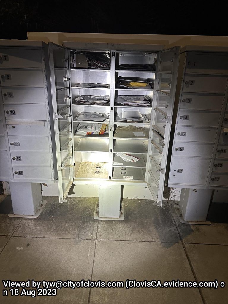 Mail theft suspects arrested by Clovis Police Officer