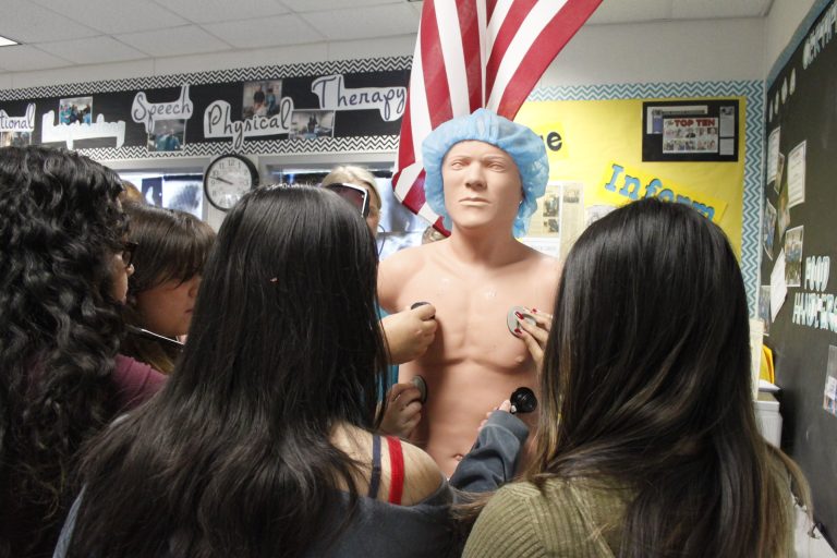 Career Technical Education Classes come together for Respiratory Lab